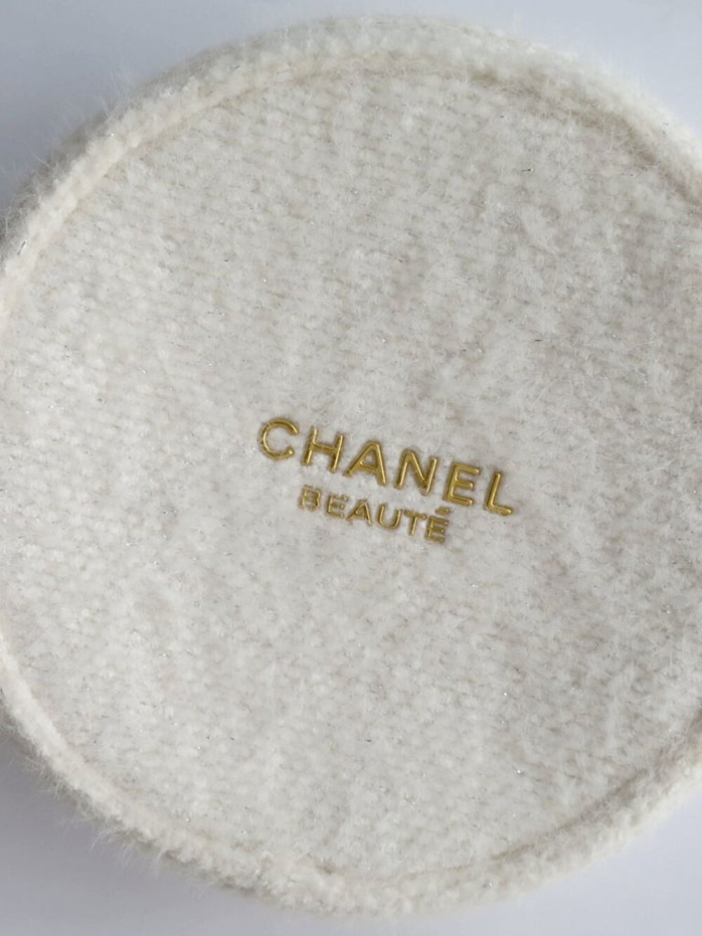 Chanel Beauté Round Cosmetic Bag / Pouch